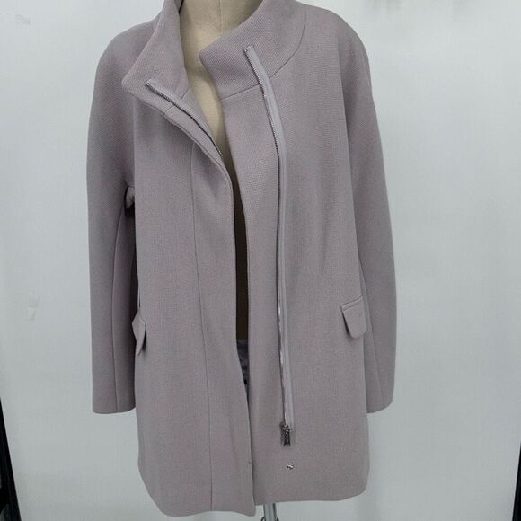 Calvin Klein Wool Blend Mock Neck Full Zip Jacket Lavender Size 16 - Picture 11 of 15